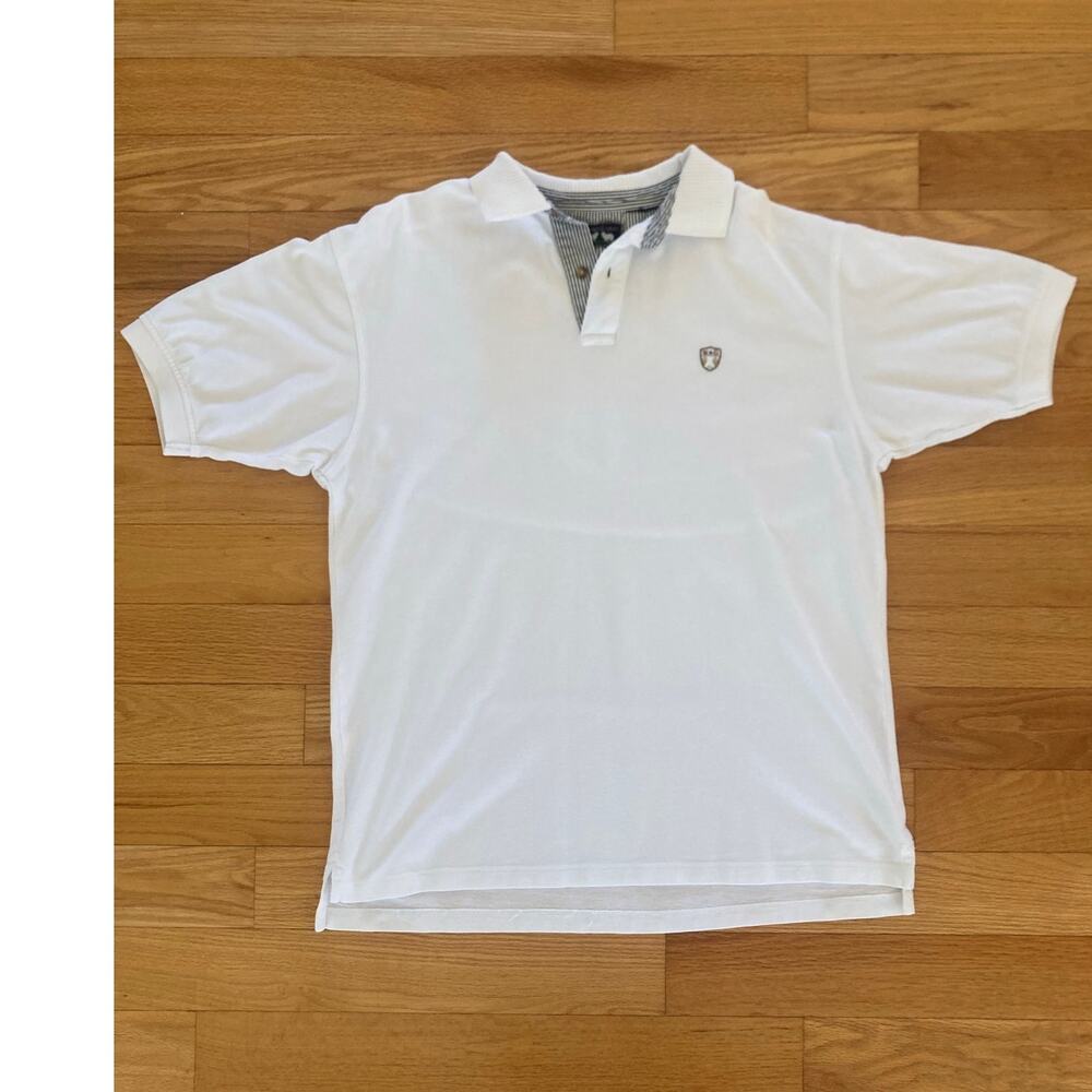 Woods & Gray Vintage Style White Polo T-Shirt Golf XL